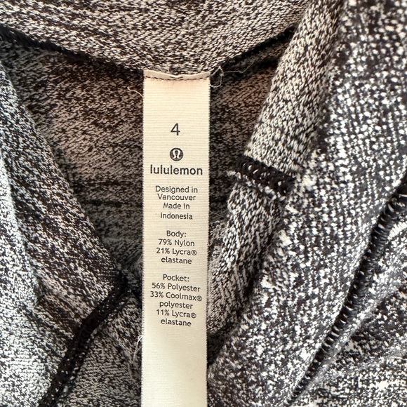 Lululemon Forever Endeavour Women’s Pullover Black White Hoodie Size 4 Gym - Picture 4 of 10